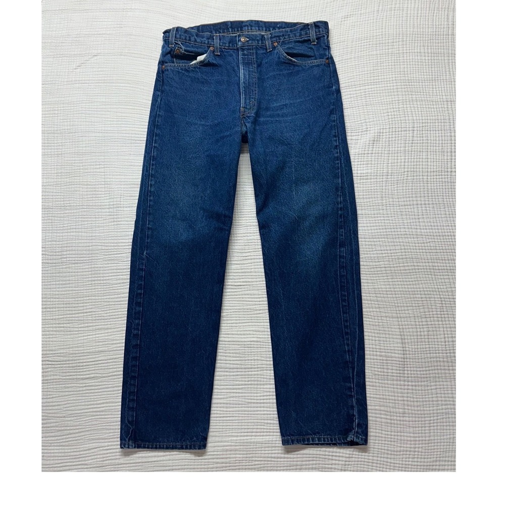 VTG 80s Levi's 505 Orange Tab Bootcut Jeans Mens tagged 38x32 measure 37x31 USA